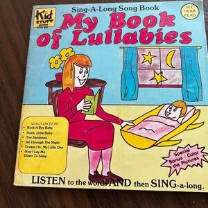 Sing-A-Long Song Book and 45 Record My Book of Lullabies Vintage Kid Stuff Rare!